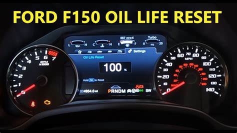 f-150 oil change reset|reset oil life 2022 f150.